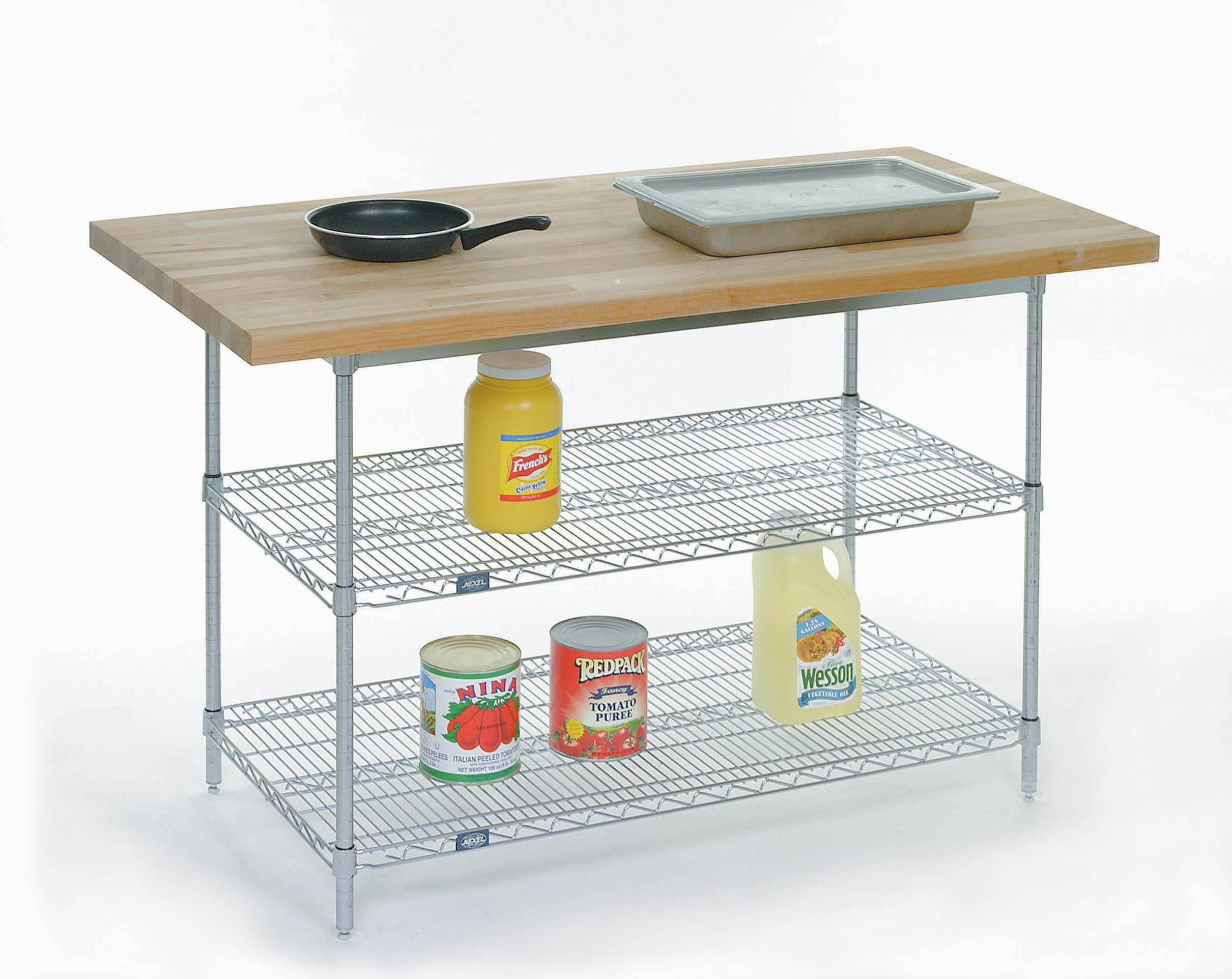 High Maple Butcher Block Top, Butcher Block Top For Wire Shelving