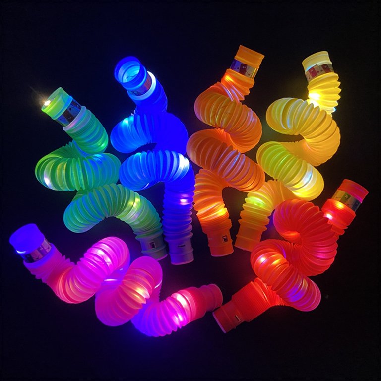 Fridja Christmas LED Light Up Tubes Sensory Toys for Toddlers