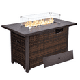 thumbnail image 4 of TANGJEAMER 11 Piece PE Rattan Outdoor Patio Dining Set with Cushions and Glass Coffee Table, Black, 4 of 6