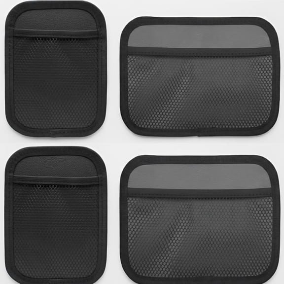 4 Pcs Car Net Pocket Side Clutter Scattered Storage Phone Holder Strong Paste Organizer 8"x5.75"(2pcs L 2 pcs S)