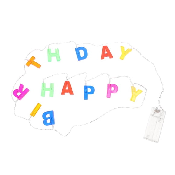 LEEYNEER Flashing Happy Birthday Lights LED String Lights 3.50X3.00X0.80CM