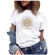 thumbnail image 2 of Puntoco Moda Mujer Casual Luna Sol Letra Estampado Sin Mangas O-Cuello Camiseta Blusa Puntoco Puntoco-8046, 2 of 9