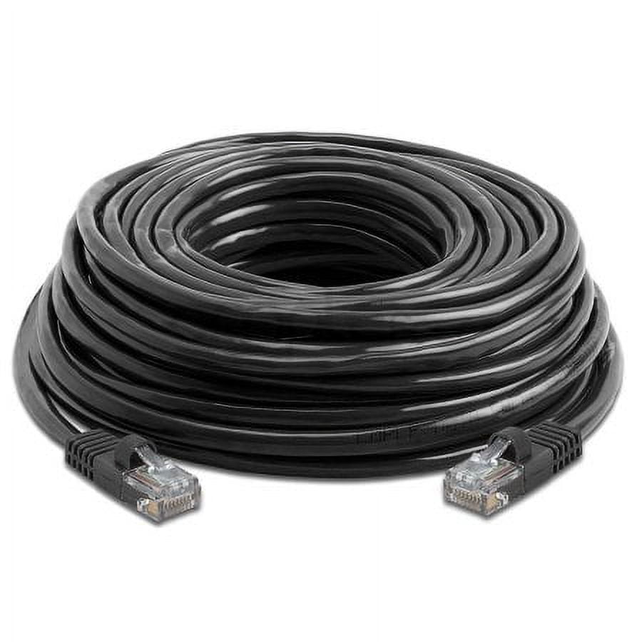 Importer520 Ethernet Cable, CAT5 CAT5e RJ45 PATCH ETHERNET NETWORK CABLE For PC, Mac, Laptop, PS2, PS3, XBox, and XBox 360 to hook up on high speed internet from DSL or Cable internet.- 150 ft Black