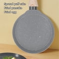 thumbnail image 4 of Frying Pan, Wooden Handle Design Flat Bottom Pot Specially Treated to Distribute Heat Evenly Nonstick Skillets Saving Energy Omelet Pan for Home Kitchen, 4 of 8