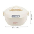 thumbnail image 4 of Yajisi Electric Lunch Box Food Heater Cordless Portable Rechargeable Warmer with 16000mAh Battery for Outdoor Home Use Dual Voltage 110-240V 62.15 oz / 1762 g Style 1, 4 of 7