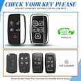 thumbnail image 2 of Key Fob Cover Compatible with Range Rover LR4 Sport Evoque Jaguar XF XJ XJL F-Pace Keychain Case Holder Protector,Black, 2 of 6
