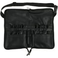 thumbnail image 1 of Bolsa de maquillaje de gran capacidad, de piel sintética, organizador profesional de brochas con cremallera y correa para cinturón., 1 of 6