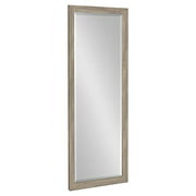 DesignOvation Kate and Laurel Beatrice Transitional Panel Wall Mirror, 19 x 51, Rustic Brown, Chic Full Length Mirror for Wall