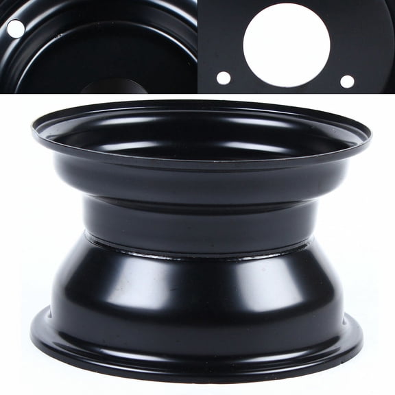7'' Black Steel ATV Wheel Rim - 16x8-7 Tire, 3 Lug Design, 78mm Hole Distance, Fits 125cc Chinese ATVs