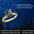 thumbnail image 2 of Gem Stone King 14K Yellow Gold Green Mystic Quartz Engagement Ring for Women | 4.00 Cttw | Oval 12X10MM | Gemstone Birthstone | Size 8, 2 of 6