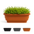 thumbnail image 1 of Macetero Bloem Deck para barandilla de balcón 24 cm terracota, 1 of 7