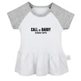 thumbnail image 1 of Call of Daddy, Mom Ops Funny Dresses For Baby, Newborn Babies Skirts, Infant Princess Dress, 0-24M Kids Graphic Clothes (Gray Raglan Dresses, 18-24 Months), 1 of 4