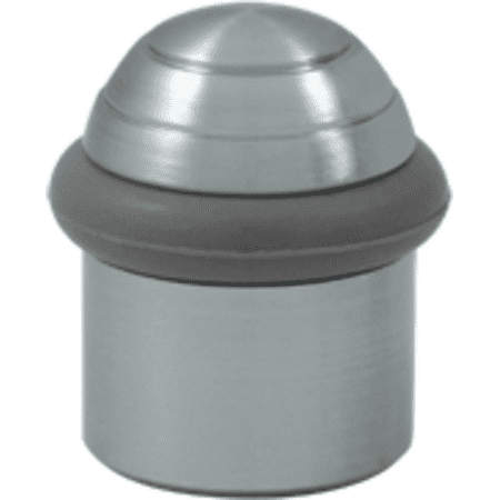 Universal Dome - 1-5/8 Inch Height Solid Brass Round Universal Floor Bumper Dome Cap Brushed Chrome