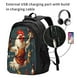 thumbnail image 2 of Easygdp Chef Chicken With Beer Bottles Mochila para Laptop de Viaje con Puerto USB, Mochila para Laptop con Puerto de Carga USB para Mujeres y Hombres, 2 of 7
