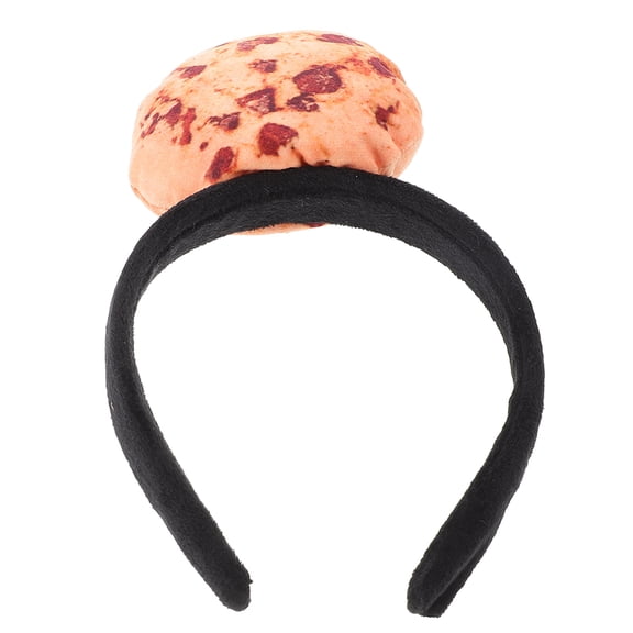 LOLIPPYY Cute Brown Cookie Headband Plush Cosplay Accessory for Festivals and Parties
