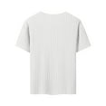 thumbnail image 4 of Dagugfen Tshirts for Men Round Neck Short Sleeve Solid Color Lightweight Travel Casual Tee Tops Fashion, 4 of 4