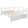 thumbnail image 3 of Modern Daybed Frame, Full Daybed with Wood Slats Support, Home Full Size Sofa Bed for Bedroom, Living Room, Space Saving Platform Bed, No Box Spring Needed, White, D1519, 3 of 9