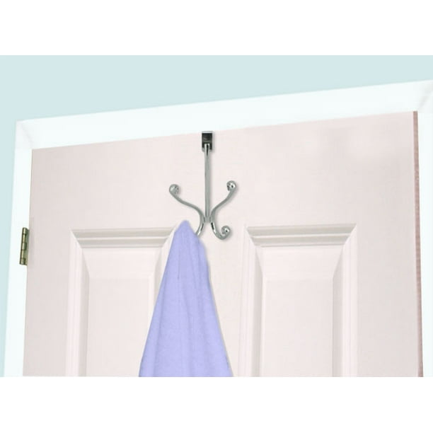 Over the Door Double Hanging Hook, Chrome