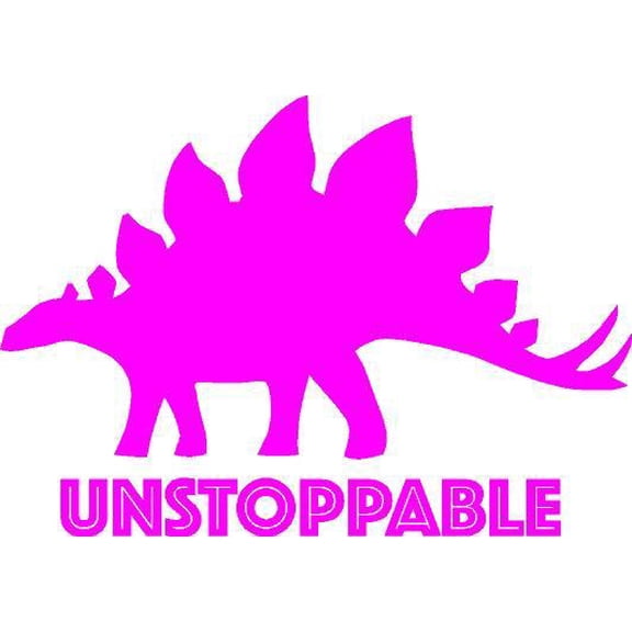Stegosaurus Bedroom Wall Decal - "Unstoppable" Dinosaur Quote for Bedroom Walls - 20"x15" - Dino DÃ©cor for Boy's Room