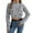 Grey, variant on UJNDER Women's Cropped Sweater Casual Long Sleeve Cable Knit Pullovers Fall and Winter Fashion Tops Red M
