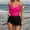 Hot Pink1, variant on GERsome Womens One Piece Swim Dress Tummy Control Swimsuits Slimming Mesh Sheer Sarong Wraps Bathing Suit S-2XL