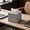 Gray, variant on Square Tissue Box Holder, Striped Cube Dispenser for Home Office Car, Multi-Purpose Paper Towel Caddy and Refillable Storage Box, 4.53 in