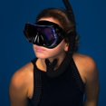 thumbnail image 3 of OULII 1Set Portable Blue Adult Snorkeling Snorkel Mask Set Comfortable Fit with Watertight Seal, 3 of 8
