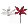 thumbnail image 1 of Christmas Sequined Poinsettia Pick  - Set of 6, 1 of 3