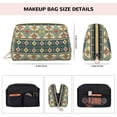 thumbnail image 5 of Rateoe Traditional Tribal Aztec1 for Travel Makeup Bag,Large Capacity Cosmetic Bags for Women,Waterproof Portable Pouch Open Flat Toiletry Bag Make up Organizer, 5 of 8