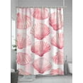thumbnail image 5 of Shower Curtain, Nautical Pink Seashell Ocean Beach Summer Washable Shower Curtain with Hooks Bath Decor Fabric Shower Curtains for Bathroom, Hotel, Stalls, Bathtubs, 72x72 Inch, 5 of 6