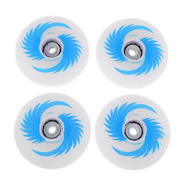 4 Uds Ruedas de patín con luz intermitente 80mm Zulema azul