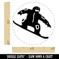 thumbnail image 2 of Snowboarder Jumping Extreme Winter Sports Self-Inking Rubber Stamp Ink Stamper - Yellow Ink - Mini 1/2 Inch, 2 of 7