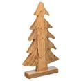 Holiday Time Large Carved Mango Wood Christmas Tree Table Top