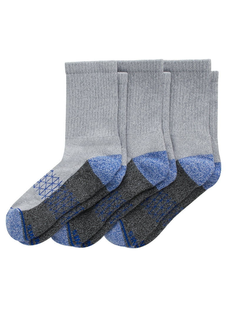 Crew Socks Pack, 3 Pairs, Absolute Comfort Cushioned Socks for Men