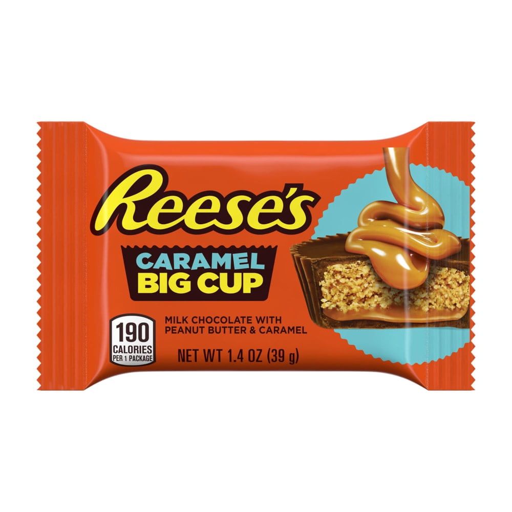 REESES Big Cup Caramel Milk Chocolate Peanut Butter Cups Candy Pack 1.4 oz - 5 Pack