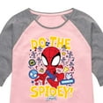 thumbnail image 3 of Marvel Spider-Man And His Amazing Friends - Do The Spidey - Toddler and Youth Girls Shirt Tail Raglan, 3 of 5