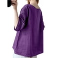 thumbnail image 5 of ZANZEA Women Summer Half Sleeve Solid Color Streetwear Top Blouses, 5 of 5