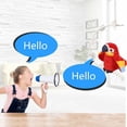 thumbnail image 4 of Loro parlante Juguete de peluche divertido Función de repetición Animales de peluche con alas Pájaro de peluche que saluda Juguete de peluche de loro parlante para niños, rojo-, 4 of 5