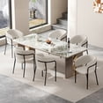 thumbnail image 1 of Noble House HORIZON 6‑Piece Modern Side Chair with Angled Legs Adjustable Feet(Beige), 1 of 10
