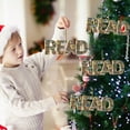 thumbnail image 4 of YOHAVEN Book Hanging Ornament for Librarian Book Lovers, Acrylic Flat Christmas Tree Pendant Gift for Readers Home Office Car Mirror Holiday Decor, 4 of 9