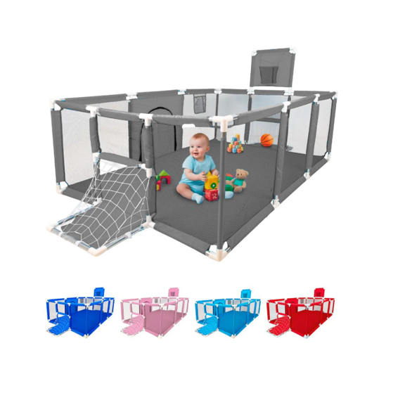 Corral Bebe Gimnasio De Juegos color gris