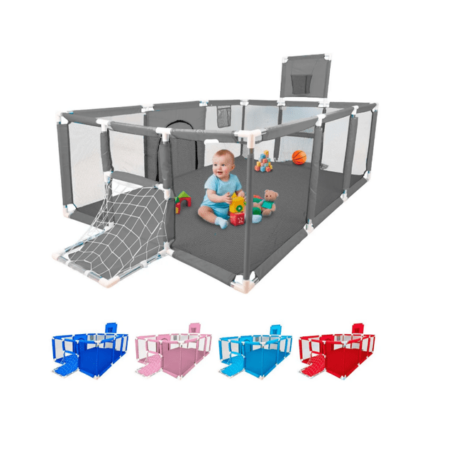 Corral Bebe Gimnasio De Juegos color gris