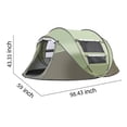 thumbnail image 2 of Camping Tent Family Dome Tent For 2-3/4-6 Person Waterproof with 2 doors, 2 windows, Mesh Screen, Metal Stakes, Windproof Ropes and Carry Bag Easy SetUp for Camp Backpacking Hiking Outdoor, 2 of 8