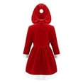 thumbnail image 2 of Alvivi Kids Girls Christmas Hooded Dress Mrs Santa Claus Party Costume 4-14, 2 of 7