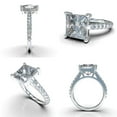 thumbnail image 3 of Vous Princess Cut Cathedral Solitaire Engagement Ring Sterling Silver w/Pure Brilliance Zirconia-Size 8.5, 3 of 7