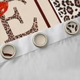 thumbnail image 4 of Castle Fairy Leopard Print Letter E Curtains Pack of 2 (42x84 Each) for Women,Red Bow Art Curtains Blackout, 4 of 6
