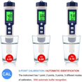 thumbnail image 4 of Medidor de PH electrónico 5 en 1, medidor de pH, TDS y EC, salinidad y temperatura, calidad del agua, pantalla LCD y precisión de lectura, para agua potable, acuarios, piscinas, etc. Dontodent Kuyhfg Sin marca, 4 of 5