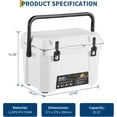 thumbnail image 2 of Hard Cooler, Insulated Portable Cooler with Heavy Duty Handle, 5-Day Ice Retention, Ice Chest Box for Beach, Camping, Picnic, BBQ, Fishing & Outdoor Adventures, 2 of 6