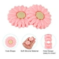 thumbnail image 4 of Uxcell 30mm Silicone Flower Beads, 10 Pcs Cute Colorful Soft Sunflower Focal Loose Space Bead, Pink Yellow, 4 of 6