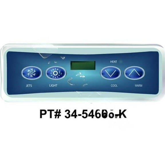 Balboa 34-54665-K 80-11885 6.3 x 2.2 in. Spaside VL401 LCD Duplex Topside Control Panel with Label